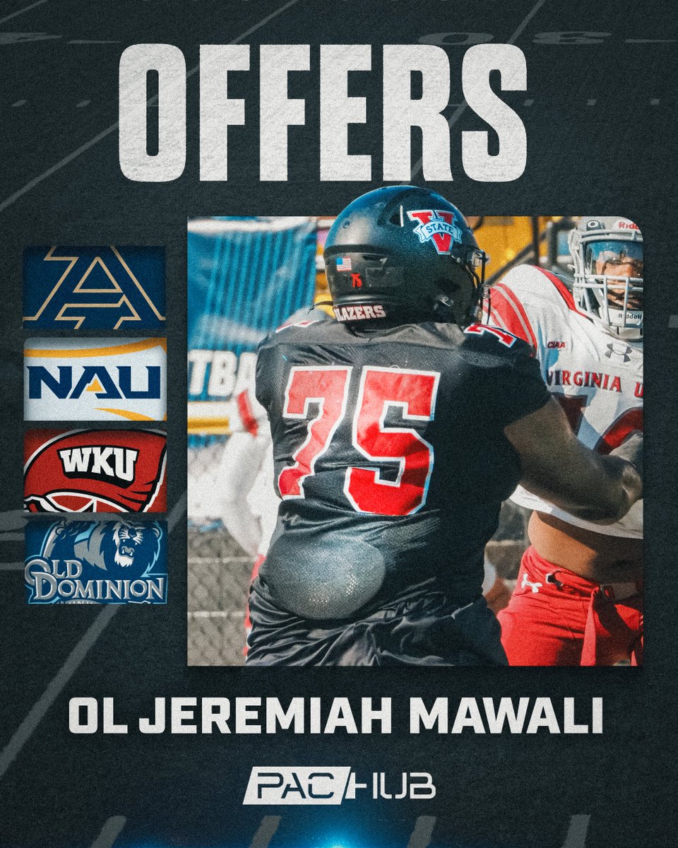 PacHub_'s tweet photo. Jeremiah Mawali has received offers from Akron, NAU, WKU, and Old Dominion University! 🔥 | @JeremiahMawali https://t.co/6PtbU7AacB
