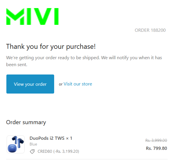 piyjain's tweet photo. Used an 80% discount code on @CRED_club for @Mivi_Official earbuds, advertised as worth ₹3,999. Seemed like a steal!
But when the package arrived, the MRP on the box was ₹2,999. 🤔
Did I get the wrong product, or is this just a sneaky marketing tactic to mislead users? https://t.co/0yhslTA1G7
