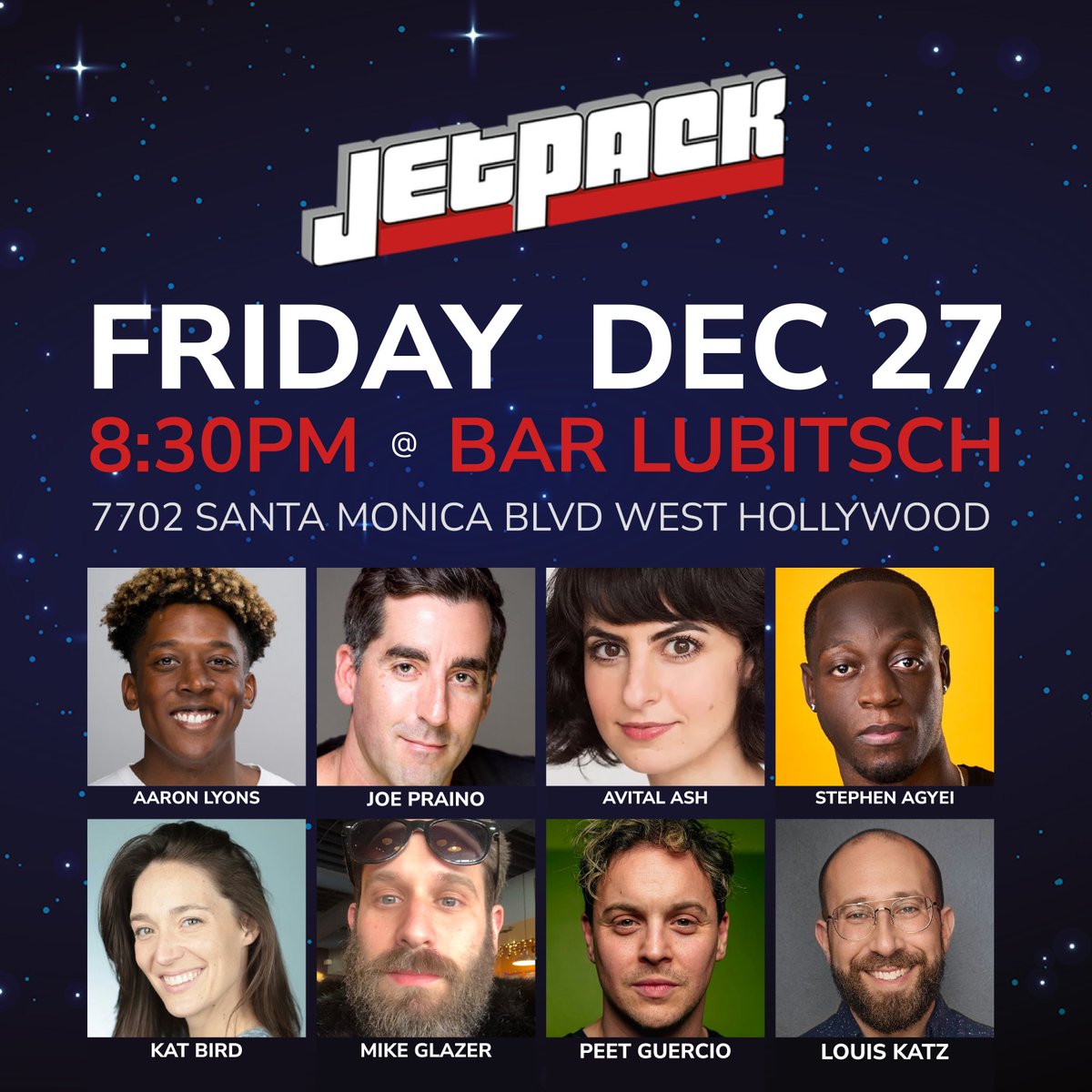 Jetpack Comedy (@jetpackcomedy) on Twitter photo Our last show of 2024 will be a BANGER. Tickets are selling fast!
@PeetGuercio <a href="/FixYourLife/">Joe Praino</a> <a href="/avitalash/">avital ash</a> @katbirdcomedy @stephenagyei <a href="/aaronmlyons/">aaron aaron aaron aaron aaron aaron aaron aaron</a> @LouisKatz <a href="/thecomedybureau/">Comedy Bureau</a>
Get tickets: jetbook.co/e/jetpack-come… Our last show of 2024 will be a BANGER. Tickets are selling fast!
@PeetGuercio <a href="/FixYourLife/">Joe Praino</a> <a href="/avitalash/">avital ash</a> @katbirdcomedy @stephenagyei <a href="/aaronmlyons/">aaron aaron aaron aaron aaron aaron aaron aaron</a> @LouisKatz <a href="/thecomedybureau/">Comedy Bureau</a>
Get tickets: jetbook.co/e/jetpack-come…