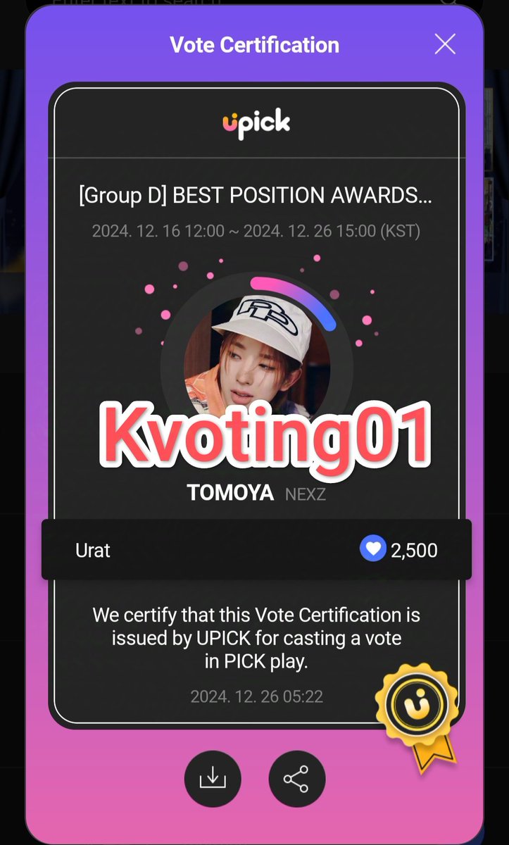 Kvoting01's tweet photo. Congratulations #TOMAYO winning in poll 2,500 jam been voted as GA .

Congratulations #JUNGKOOK winning in have more proof 3,000 jam been voted as GA .

THANK YOU FOR JOINING. #Kvoting01 https://t.co/slu45e0a5f