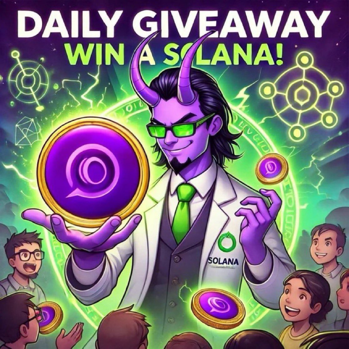 Aujourd'hui comme tous les jours pour les utilisateurs de Loki un solana à gagner !                       

Pour participer il faut :            
- Etre abonné            
- Like et repost        
- Identifier 2 amis en commentaire                   
Tirage 22h30