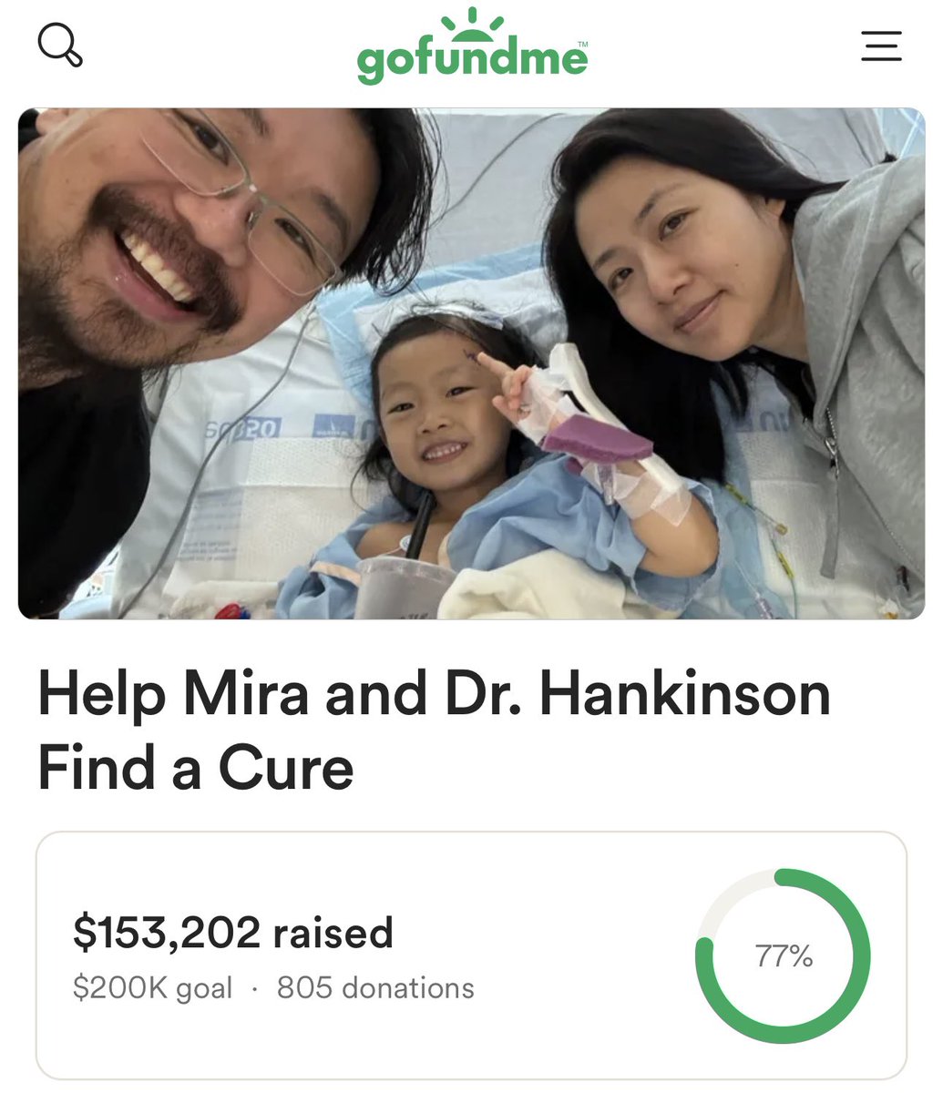 Just a reminder that since last night, <a href="/blader/">Siqi Chen</a> and his wife <a href="/yyding/">Yi</a> raised over $153,000+ on 𝕏 through GoFundMe for funding and research of a rare brain tumor—Adamantinomatous Craniopharyngioma—that affects thousands of children, including their daughter.

Heartwarming to see