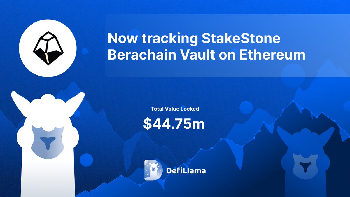 Now tracking @Stake_Stone Berachain Vault on @ethereum Deposit ETH or BTC  into the Berachain Vault to join the Boyco pre-deposit campaign and access  future PoL incentives. Receive beraSTONE or beraSBTC to unlock