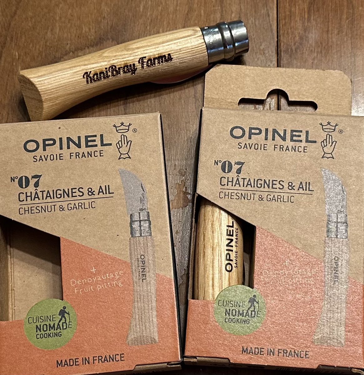 AdamLBray's tweet image. When you and your wife (@lkanizay) surprise each other with the same Christmas present, it must mean you are planning a chestnut farm…..  🤞KaniBray Farms opening in 202x….  Still in search of land if you know of any for sale!