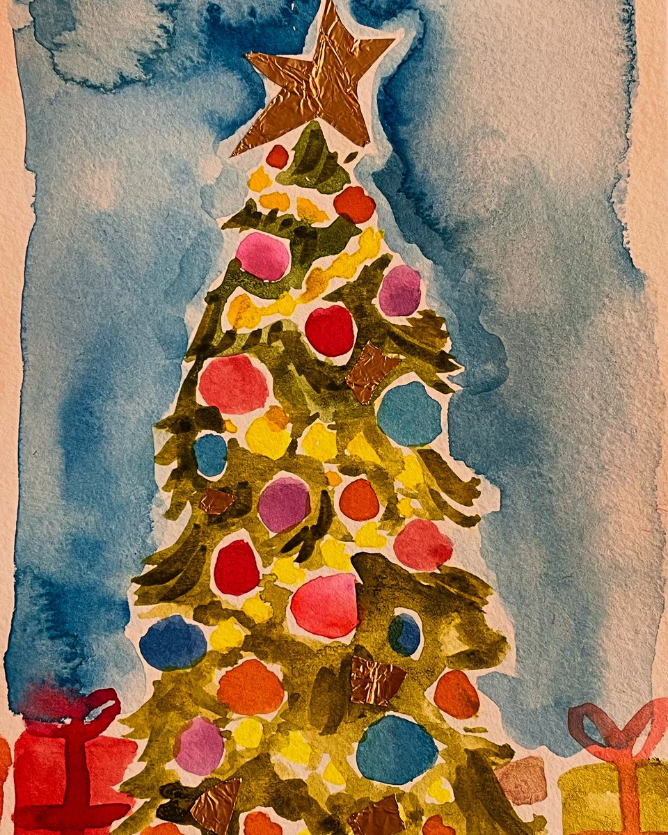 arunima1212's tweet image. Merry Christmas and Happy Hanukkah !Wishing you a holiday season full of warmth, joy, and magical memories.
Picture of handmade Christmas card from my 12 year old. #Christmas2024