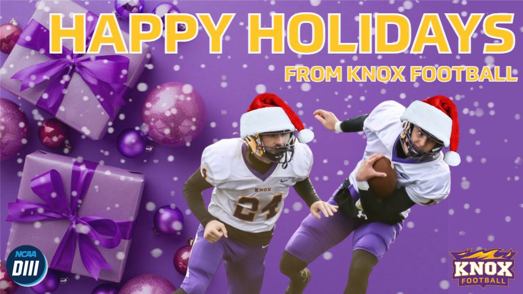 Happy Holidays <a href="/Coach_Bontrager/">Seth Bontrager</a> <a href="/FB_KnoxCollege/">Knox College Football</a> !