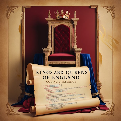 101Computing's tweet image. Kings and Queens of England: Code your own Python script to find out who was the monarch of England at any given date. - Find out more on: s.mtrbio.com/kjveowbvtz