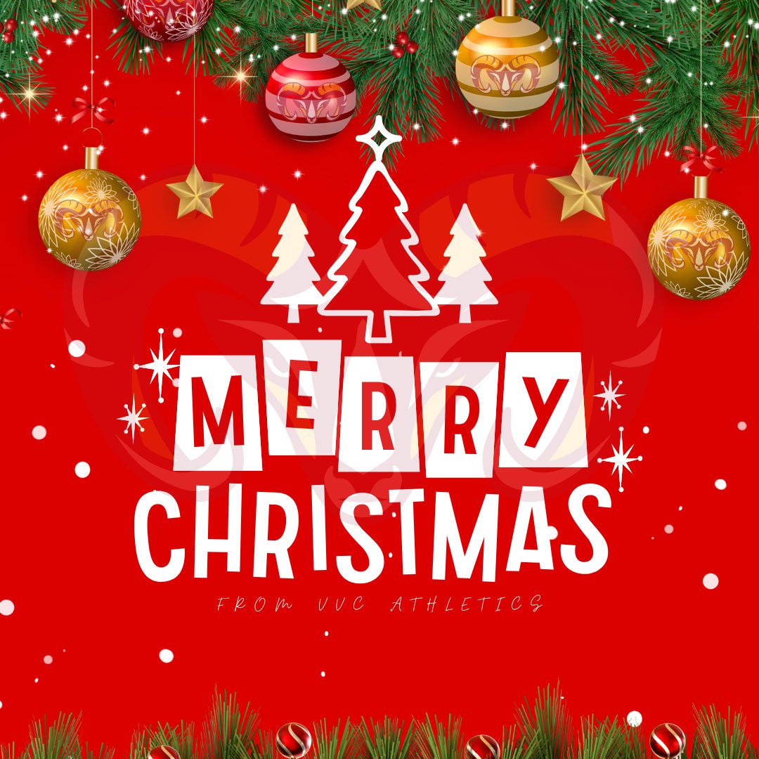 VVC_RAMS's tweet photo. VVC Athletics is wishing you all joy, laughter, and love on this Christmas Day!
Merry Christmas to everyone!
.
.
.
#VVC I #Athletics I #RAMS I #vvcathletics | #GoRams I #GoVVC I #merrychristmas🎄 I #hornsup🤘 https://t.co/yKvhxNtlsj