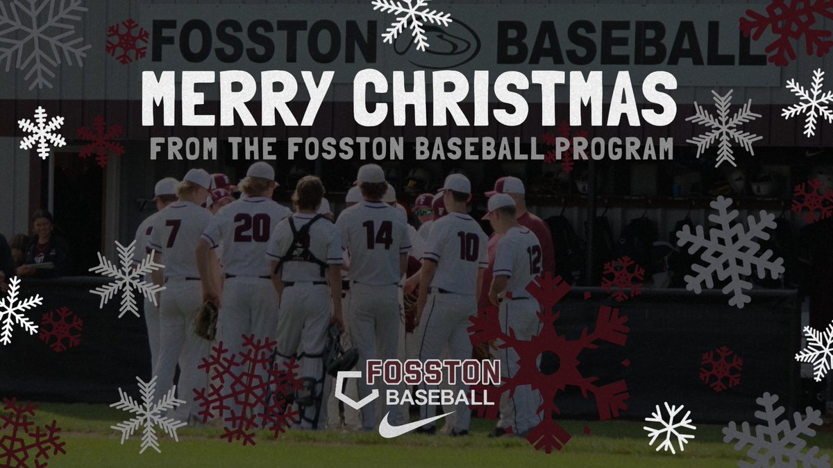 MERRY CHRISTMAS!  We want to wish you a very Merry Christmas and all the best in 2025!  Thank you for your support, we appreciate it ⚾️ #FosstonBaseball