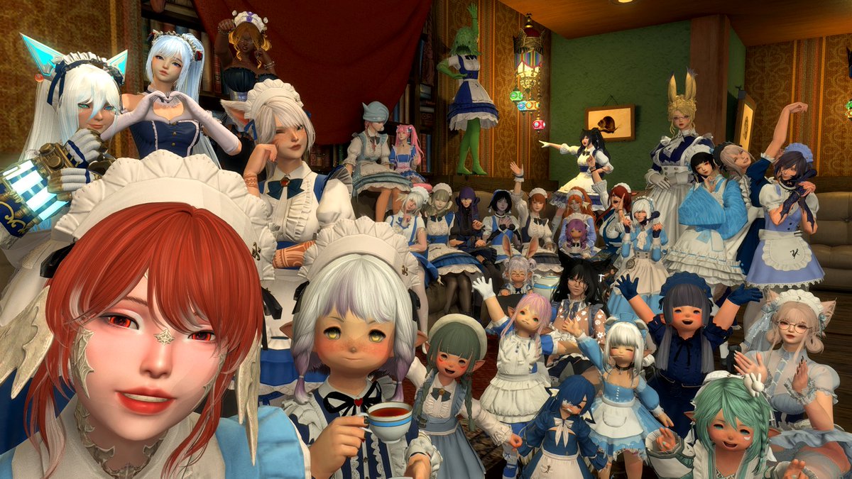 Groupie with the lovely maidos at #littlecomet_ff14, I'm so glad to be a part of this, if only for a little while. We will miss you headmaid Vect!

LC forever!!! 💙💙💙