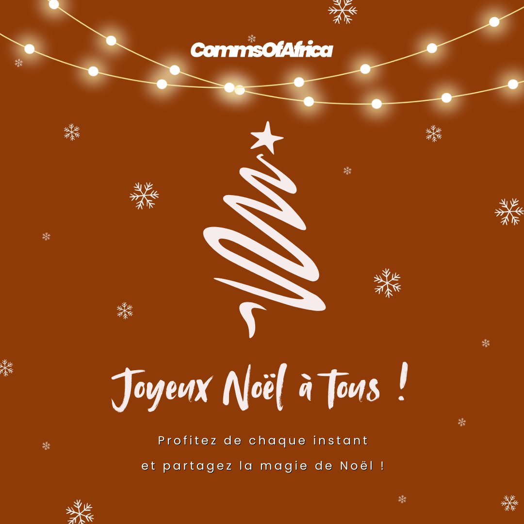 CommsOfAfrica's tweet photo. 🎅🏾 #JoyeuxNoël à vous, notre belle communauté !

Merci pour votre soutien et vos partages tout au long de l’année. Que vos fêtes soient magiques, pleines de rires et… bien communicantes!
PS : Si le Père Noël était un CM, il dirait : “Mon seul KPI, c’est vos sourires ce soir !”😜 https://t.co/ybZT5NQmFT