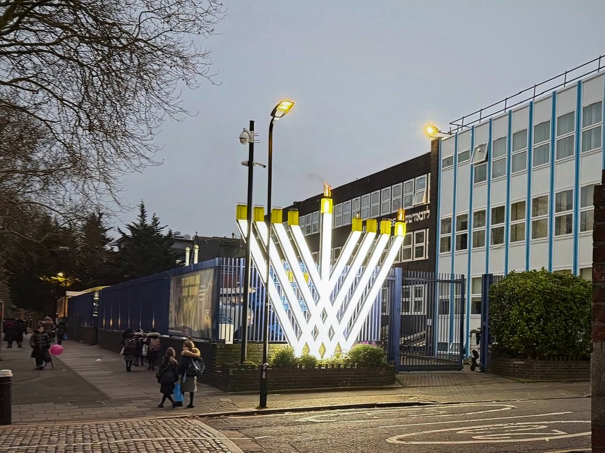 Mendel Sudak (@mendelsudak) on Twitter photo Check out the beautiful Giant Menorah in Stamford Hill, London all lit up for the 1st night of Chanukah.
<a href="/Chabad/">Chabad.org</a> <a href="/ChabadUK/">Chabad Lubavitch UK</a> <a href="/Lubavitch/">Chabad Lubavitch HQ</a> <a href="/hackneycouncil/">Hackney Council</a> <a href="/mayorofhackney/">Mayor of Hackney</a> <a href="/hackneyspeaker/">Hackney Speaker</a> <a href="/MPSHackney/">Hackney Police</a> <a href="/hackneygazette/">Hackney Gazette</a> <a href="/JewishPopArt/">Yitzchok Moully</a>
#ShareTheLights Check out the beautiful Giant Menorah in Stamford Hill, London all lit up for the 1st night of Chanukah.
<a href="/Chabad/">Chabad.org</a> <a href="/ChabadUK/">Chabad Lubavitch UK</a> <a href="/Lubavitch/">Chabad Lubavitch HQ</a> <a href="/hackneycouncil/">Hackney Council</a> <a href="/mayorofhackney/">Mayor of Hackney</a> <a href="/hackneyspeaker/">Hackney Speaker</a> <a href="/MPSHackney/">Hackney Police</a> <a href="/hackneygazette/">Hackney Gazette</a> <a href="/JewishPopArt/">Yitzchok Moully</a>
#ShareTheLights