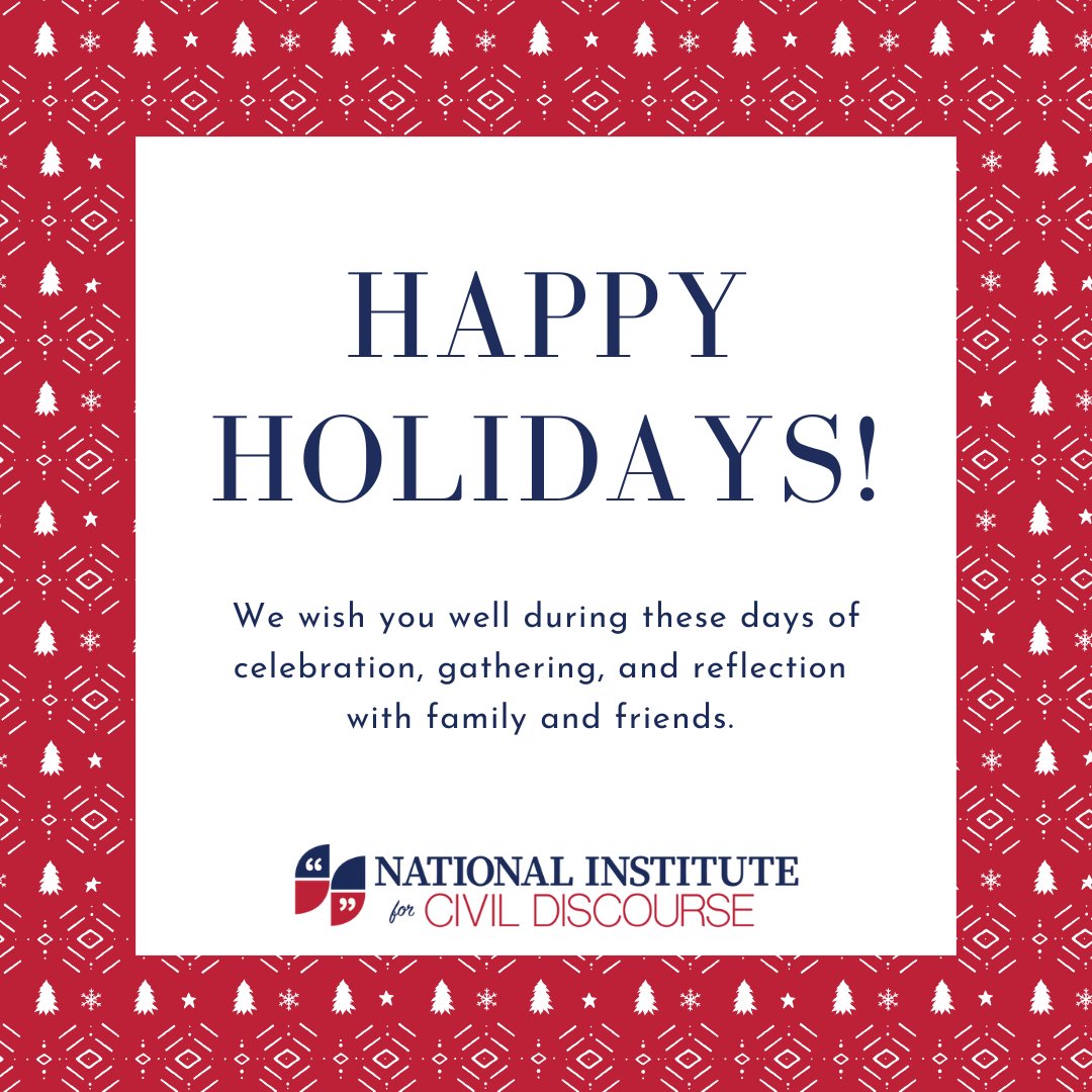 Merry Christmas! Chanukah sameach! Heri za Kwanzaa!

Whatever tradition you celebrate, or none at all, we wish you well during these days of celebration, gathering, and reflection with family and friends. #MerryChristmas2024 #HAPPYHOLIDAYS #HappyHanukkah #HappyKwanzaa