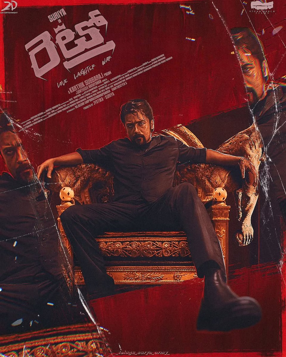 Ganesh__57's tweet photo. #రెట్రో Telugu Poster ( Fan-made) 🔥

#Retro @Suriya_offl @karthiksubbaraj https://t.co/zT07FpFUK2