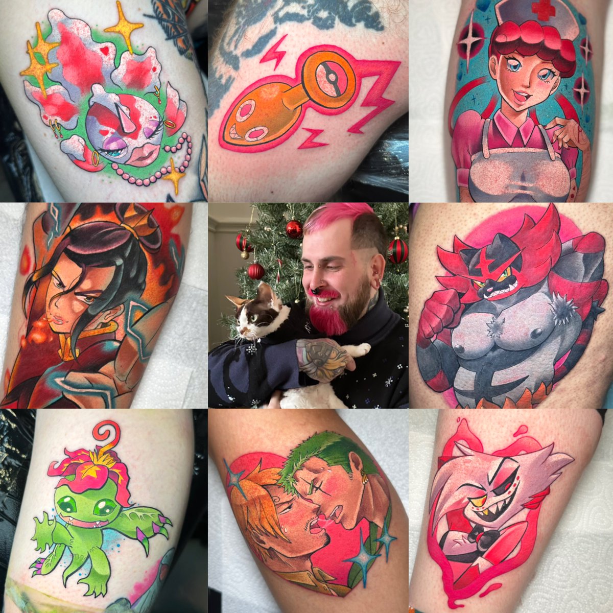 Art Vs Artist 2024! Happy Holidays to those who celebrate!~ 
#queerart #tattooartist #pokemon