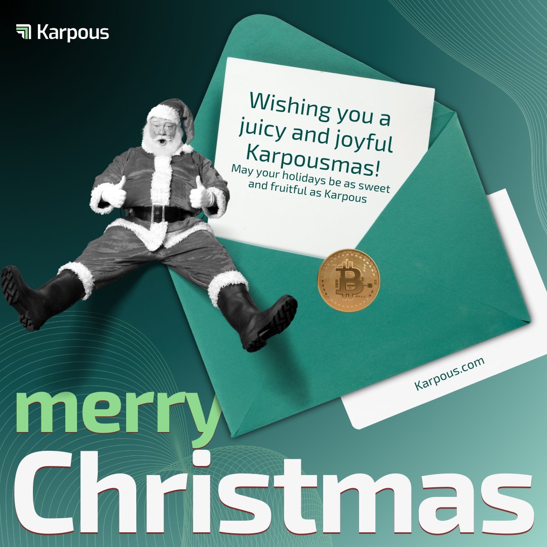 🎄✨ This Christmas, unwrap the gift of innovation!

🎅 Let’s toast to a decentralized future, powered by Karpous!

#Karpousmas #Christmas #KarpousGoesCrypto #Crypto #cryptocurrency #Karpous