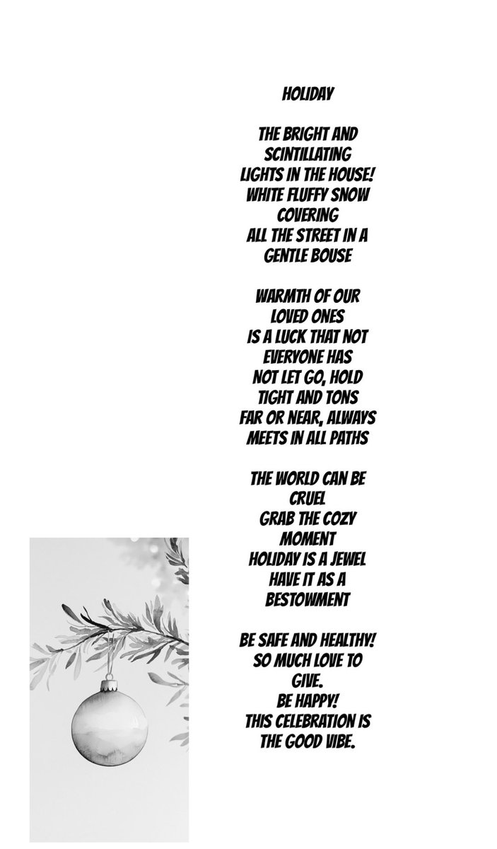 sbhuiyan10's tweet photo. #holidayseason #Christmas2024 #poem #poetry https://t.co/7ilUeAMrPl