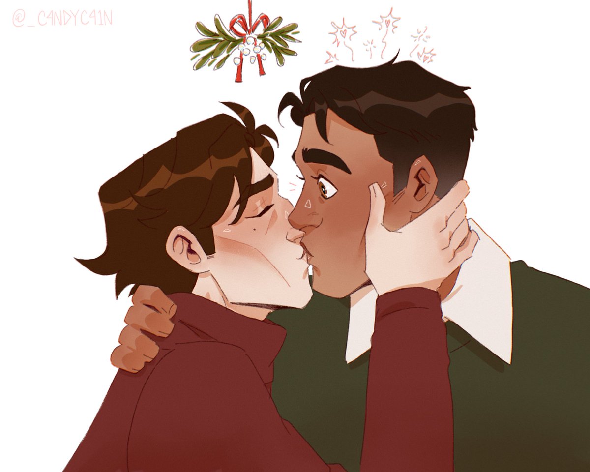 obligatory mistletoe kiss :) #jayvik