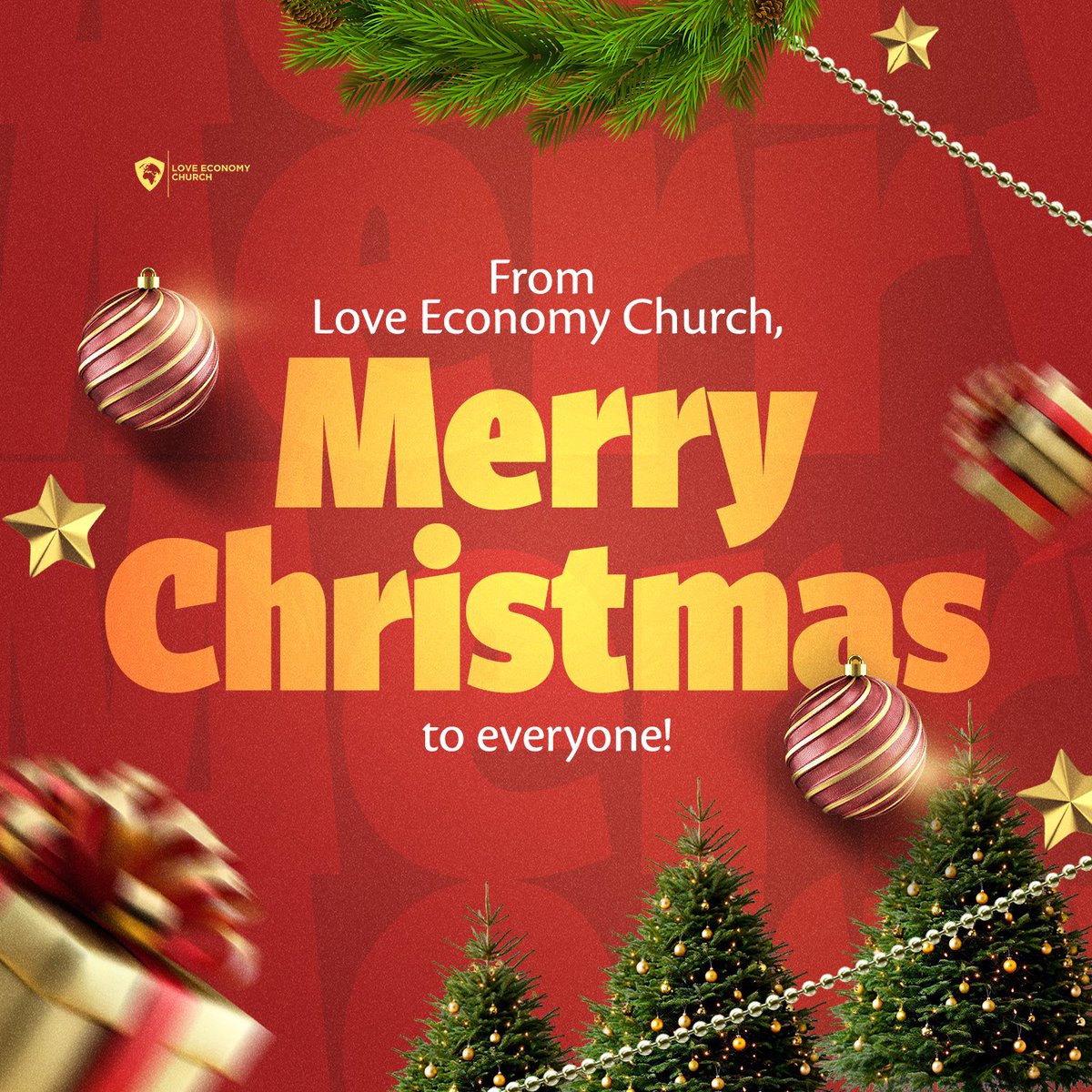 🌟As we remember the birth of our Lord and Savior, Jesus Christ , let us express our joy and gratitude to the Almighty Father for the greatest gift to mankind! 🥳🎈

🎄Wishing you a very merry Christmas!🥳

From all of us at Love Economy Church worldwide.❤️💯