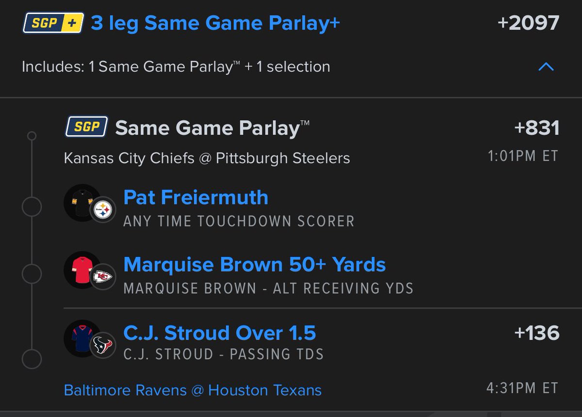 TripleTeamBets's tweet photo. Merry Christmas Everyone 🎄🎄
The parlays for today are 
ATTD Parlay 
Best Bet Parlay
Lotto
Like if you tally 
#Christmas #NFLonNetflix #Steelers #ChiefsKingdom #Texans #RavensFlock https://t.co/GxFqUiF7Rj
