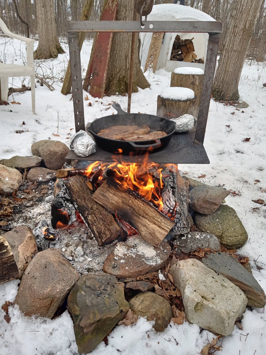 OBaigent's tweet image. Christmas steak in the bush . Merry Christmas everyone!