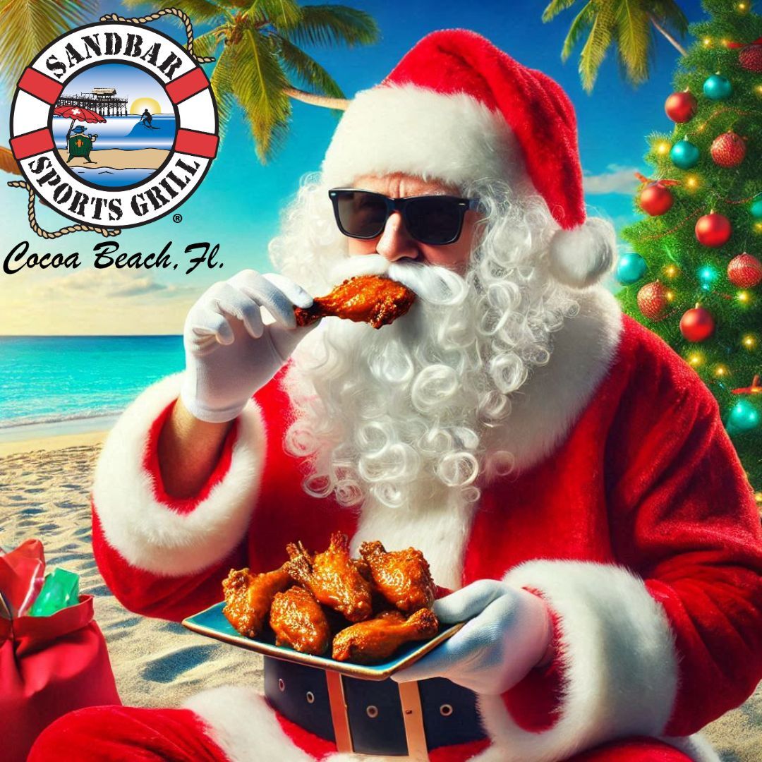 🎅🏻WE ARE OPEN!

Merry Christmas Cocoa Beach! We're open normal hours today with our Wing Wednesday specials 4-midnight. 1/2 price wings with every pitcher, $3 White Claws &amp; Fireball, &amp; $2.50 Busch Light. Come watch football with us! 

buff.ly/404ea8D