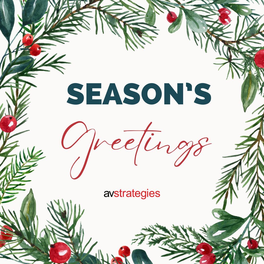 As we wrap up the year, we’re grateful for all the events, memories, and partnerships we’ve shared. Here’s to a bright and successful year ahead. Happy Holidays!  #AVStrategies #SeasonsGreetings