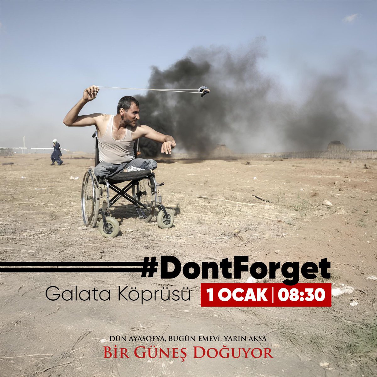 🇵🇸 Adalet için, insanlık için, Filistinli kardeşlerimiz için birleşiyoruz.
📍 Yeni yılın ilk sabahı 1 Ocak günü Filistin’e destek için omuz omuza Galata Köprüsü’nde buluşuyoruz…
🇹🇷 Unutma, birlikten kuvvet doğar!
#DontForget
