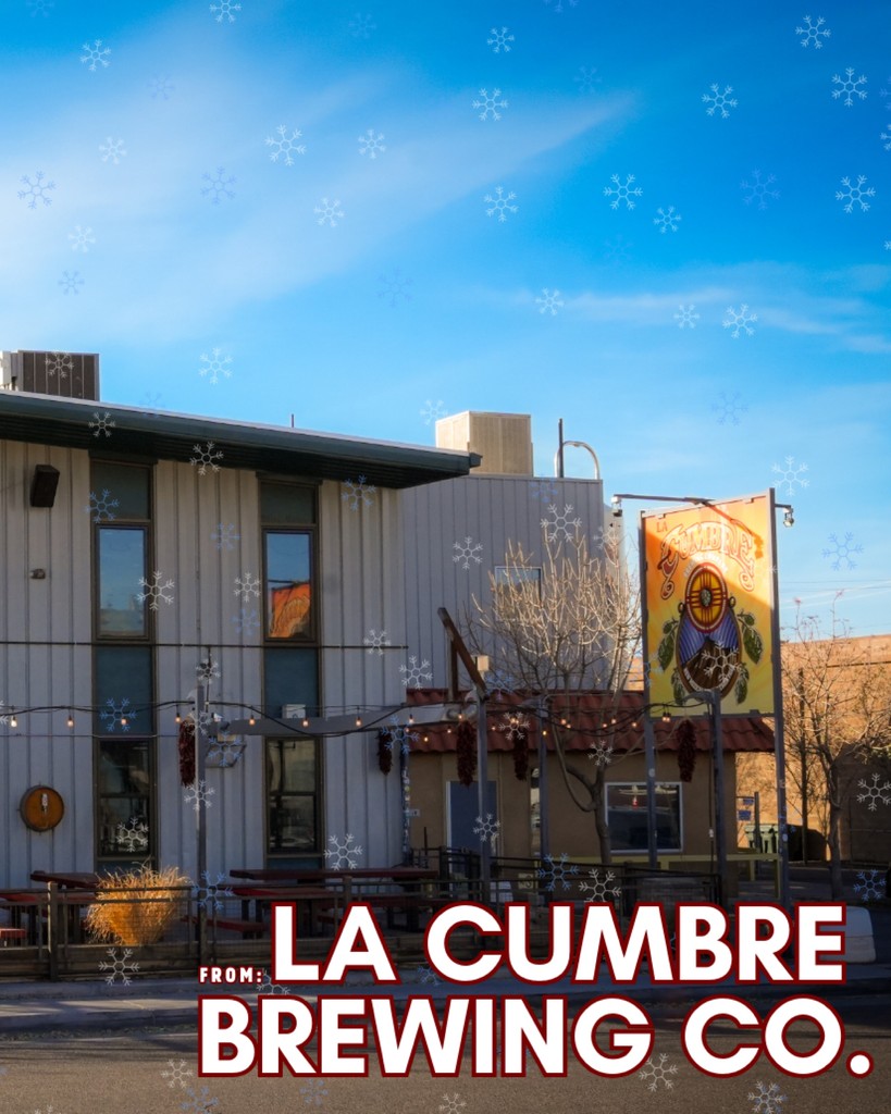 From all of us at La Cumbre Brewing, we want to send endless warm wishes to you and yours this holiday season. We hope your days are filled with good company, good cheer, and of course, great beer 🍻✨️

🎄Note: We'll be closed on Christmas Day, and will return 12/26.
