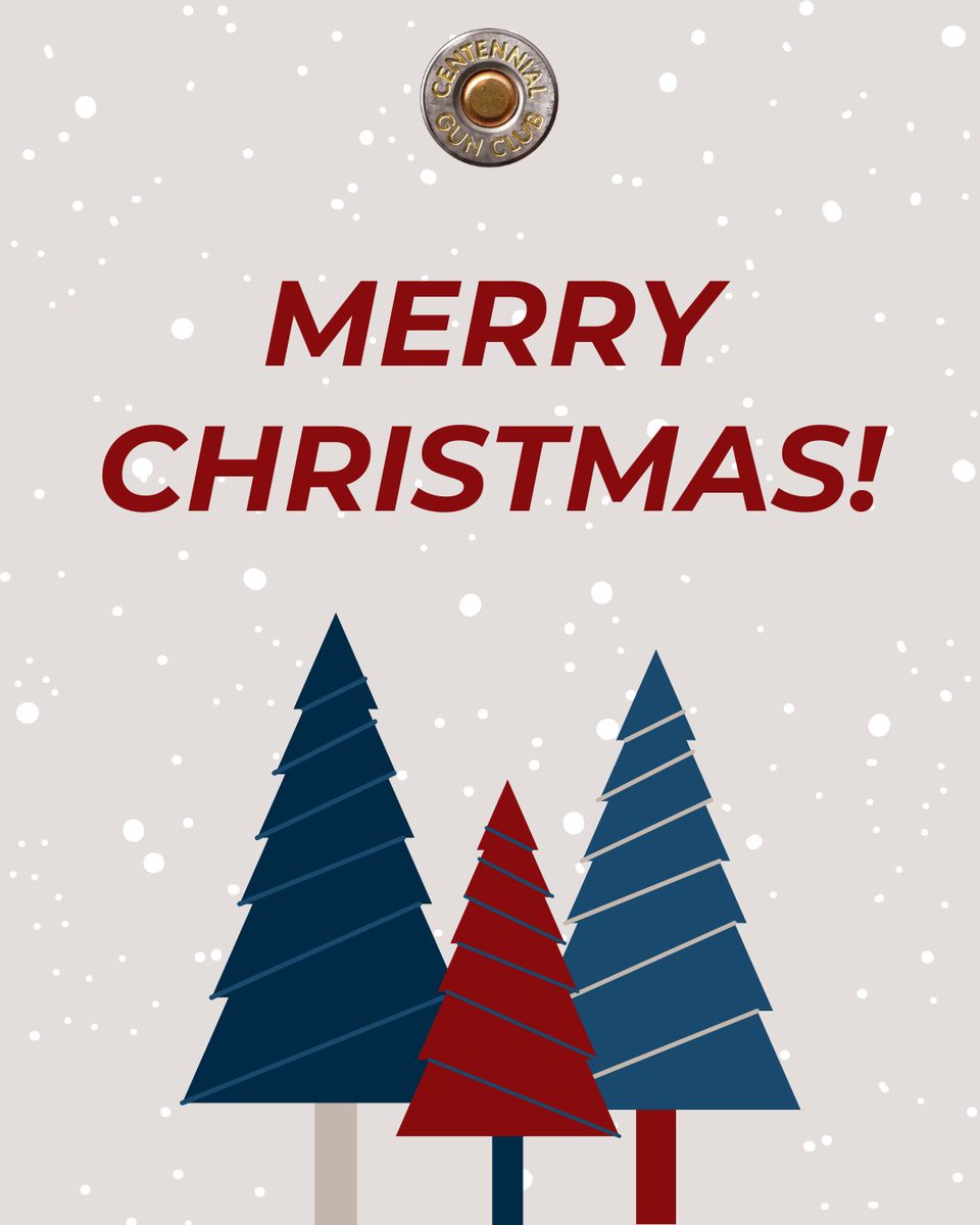 Merry Christmas from all of us at Centennial Gun Club!

Reminder: We're closed today! Back open tomorrow with a full training schedule. Join us for Lunch Time Drills (11:30am-1pm, CHP (2-6pm), and a Right to Bear Seminar (6-8pm)!