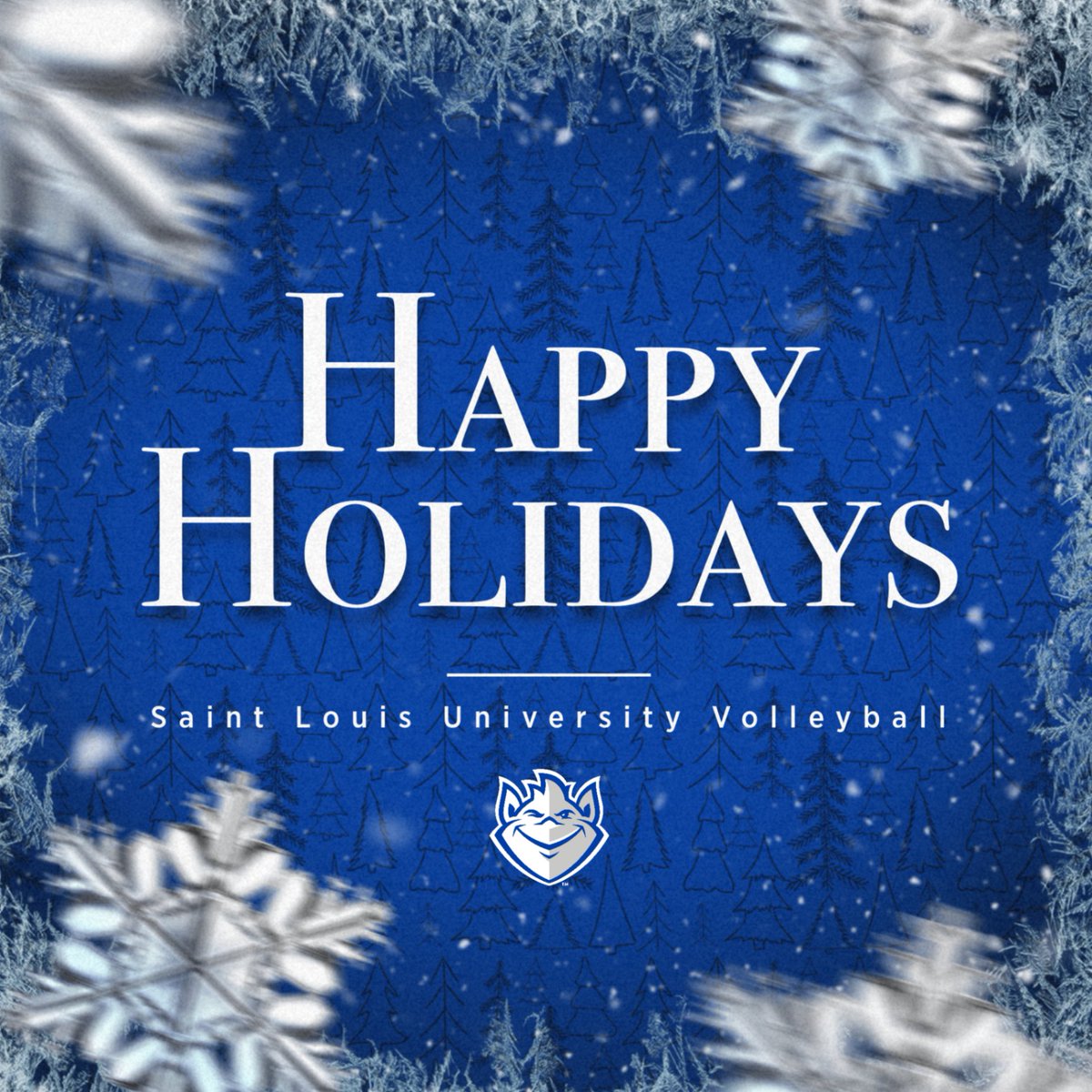 Wishing You a Safe and Happy Holidays from Billikens Volleyball! 💙❄️