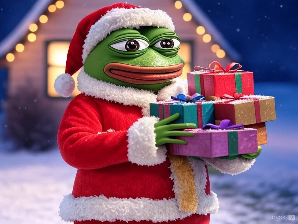 pepecoineth's tweet image. Merry Christmas and a Happy New Years from $PEPE

Endless blessings and abundance to all 🐸🎄🎁