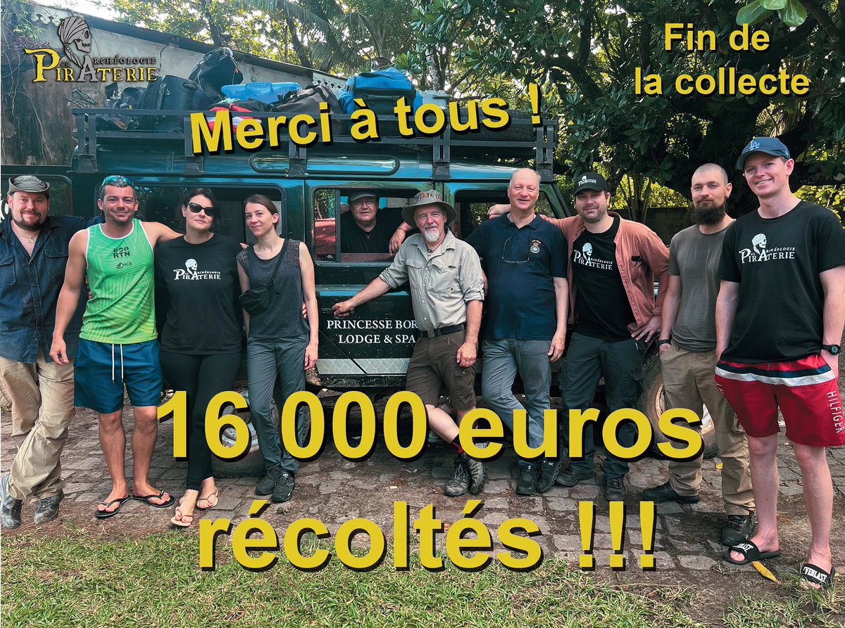 Objectif atteint et dépassé pour notre collecte de dons <a href="/de_piraterie/">Archéologie de la Piraterie des XVIIe-XVIIIe s</a>

Merci à tous ceux qui ont pu participer !

La première étape pour lancer notre prochaine mission archéologique à Madagascar est réussie