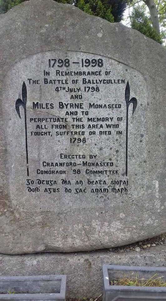 Christmas walk took me here, marker for the Battle of Ballygullen, last chapter of Wexford '98 I was filled with Christmas vittals and the dog didn't care for Wexican history #Wexford98