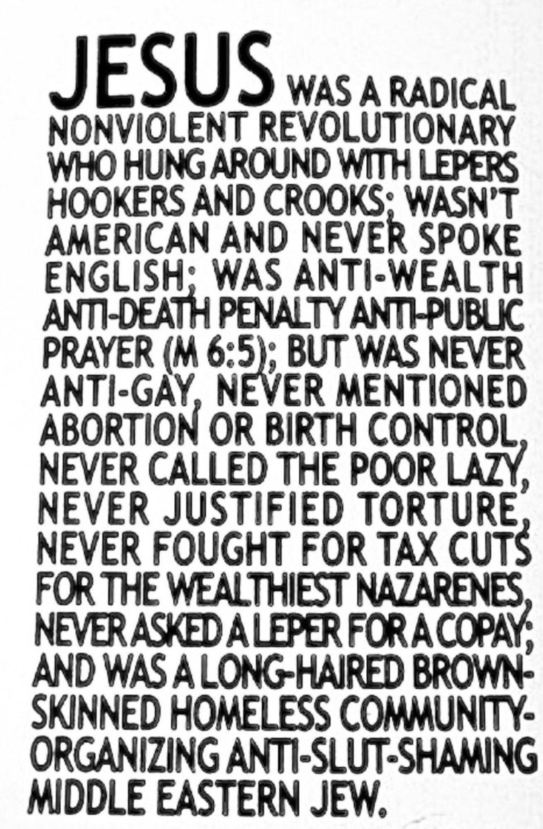 LeftwardSwing's tweet image. Merry Christmas 🎁🎄 

Jesus was a Socialist who uplifted the poor &amp;amp; most vulnerable in society. He's the OG &amp;amp; no matter what the right has remade him into, here's what &amp;amp; who He is. He hung with the "scum of the earth" ❤️
#PoorPeoplesCampaign