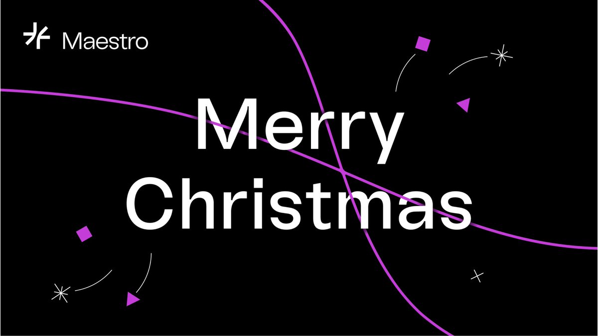 Merry Christmas and Happy Holidays from the team at Maestro! 🎄🎅

Today, the team rests, but you best believe it, the grind continues tomorrow

Enjoy the day with your loved ones, and see you tomorrow 🫡