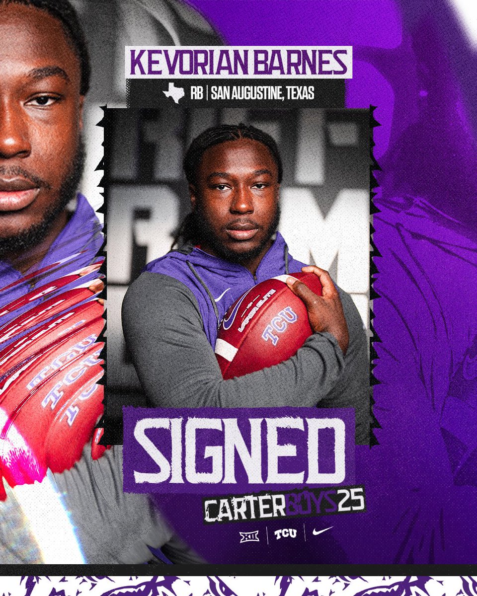 Welcome to Funkytown, <a href="/KevorianB/">Kevorian Barnes</a>!

#GoFrogs | #CarterBoys25
