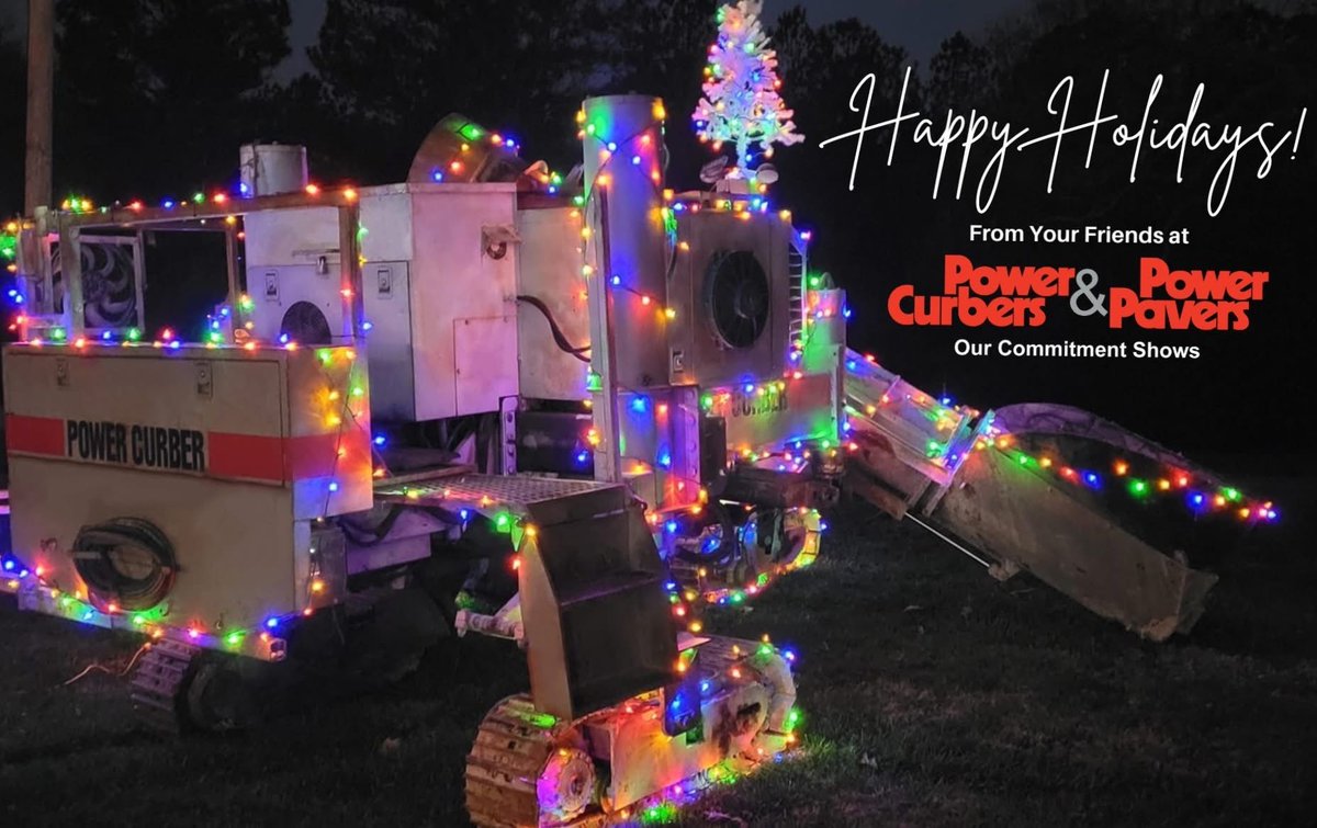 Happy Holidays from all of us at Power Curbers! We hope you have a happy and safe holiday season.