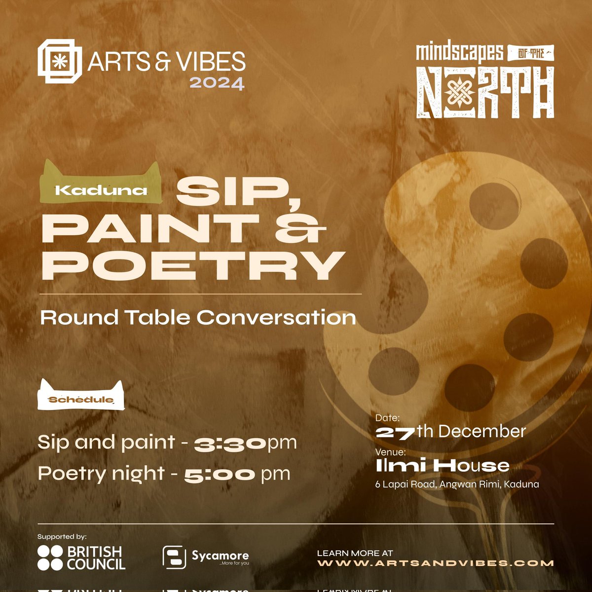 Join us at Illimi House on Friday, 27th December 2024 from 3:30 pm.

Get your ticket at events.sycamore.ng/events/av2024