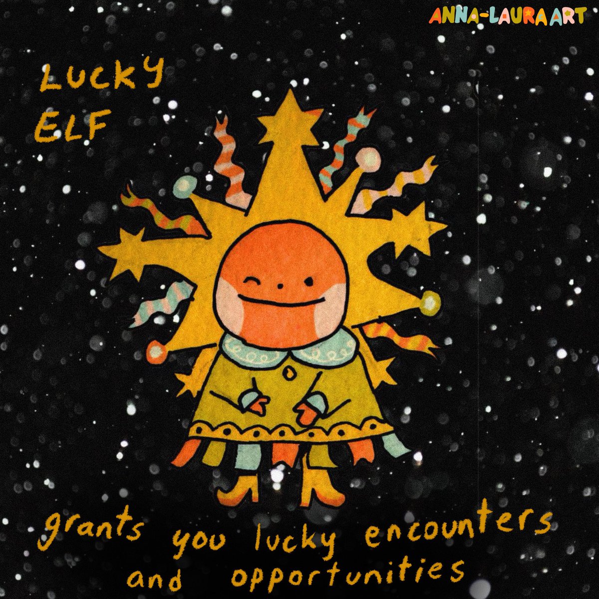 annalaura_art's tweet image. Elves as my gift to you!!! To adopt, simply name them and pass them along to someone who could use an elf companion (1/3)