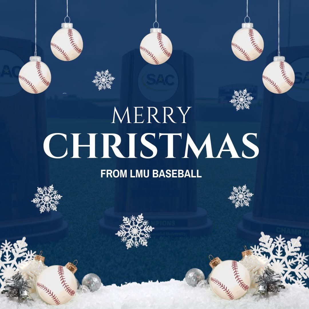 🎄 Merry Christmas from LMU Baseball! ⚾️

Wishing you a joyful holiday season filled with cheer and excitement. 

Check our link:  linktr.ee/lmubaseball