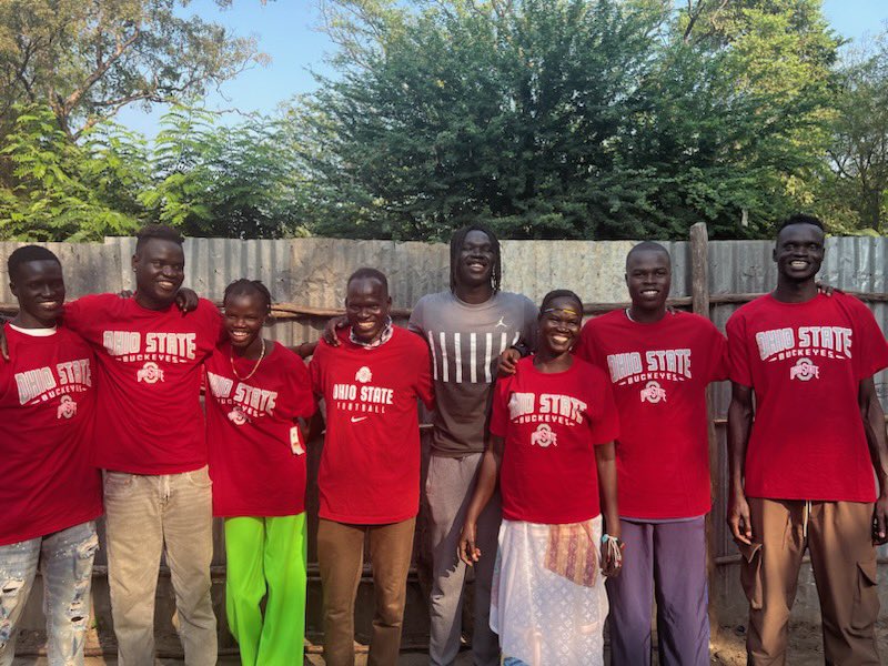 BodpegnM's tweet photo. Merry Christmas! I just returned from visiting Gambella, Ethiopia for the first time since I was 4 years old. Feeling so blessed to see my family and still make it home in time to watch OSU win last week. Pumped for the Rose Bowl! #GoBucks @OhioStateFB https://t.co/RLwQFcVQ6R