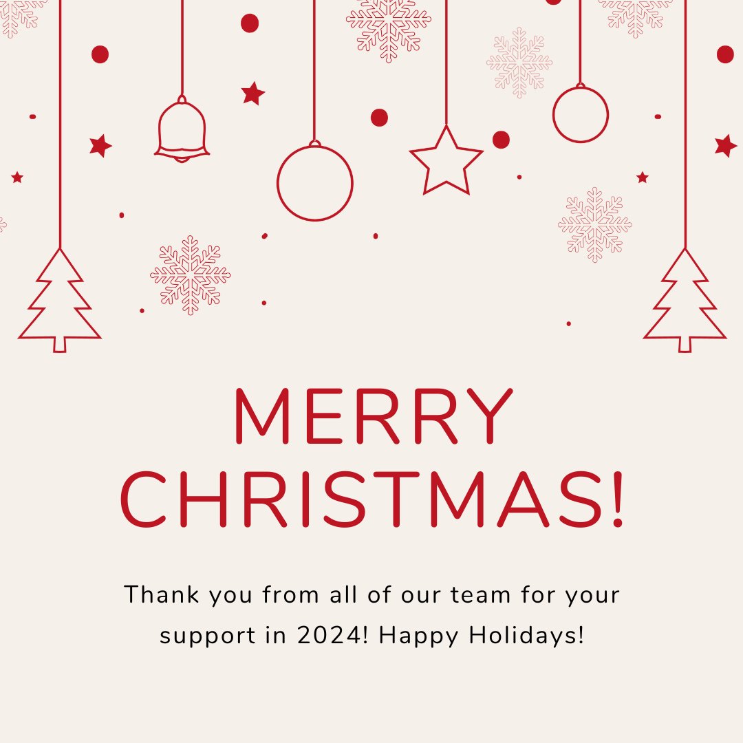 Merry Christmas!!!! We hope everyone has a wonderful day with their family and friends! #MerryChristmas