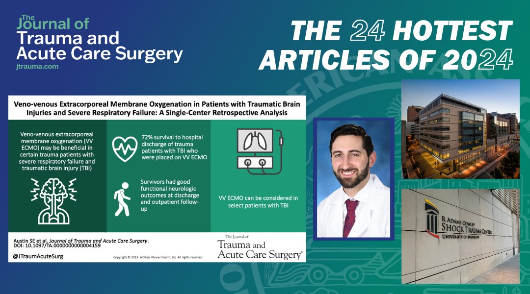 Journal of Trauma and Acute Care Surgery (@jtraumacutesurg) on Twitter photo 🔥The 24 Hottest Articles of 2024🔥
"Venovenous Extracorporeal Membrane Oxygenation in Patients With Traumatic Brain Injuries and Severe Respiratory Failure: A Single-Center Retrospective Analysis"
journals.lww.com/jtrauma/fullte… 🔥The 24 Hottest Articles of 2024🔥
"Venovenous Extracorporeal Membrane Oxygenation in Patients With Traumatic Brain Injuries and Severe Respiratory Failure: A Single-Center Retrospective Analysis"
journals.lww.com/jtrauma/fullte…