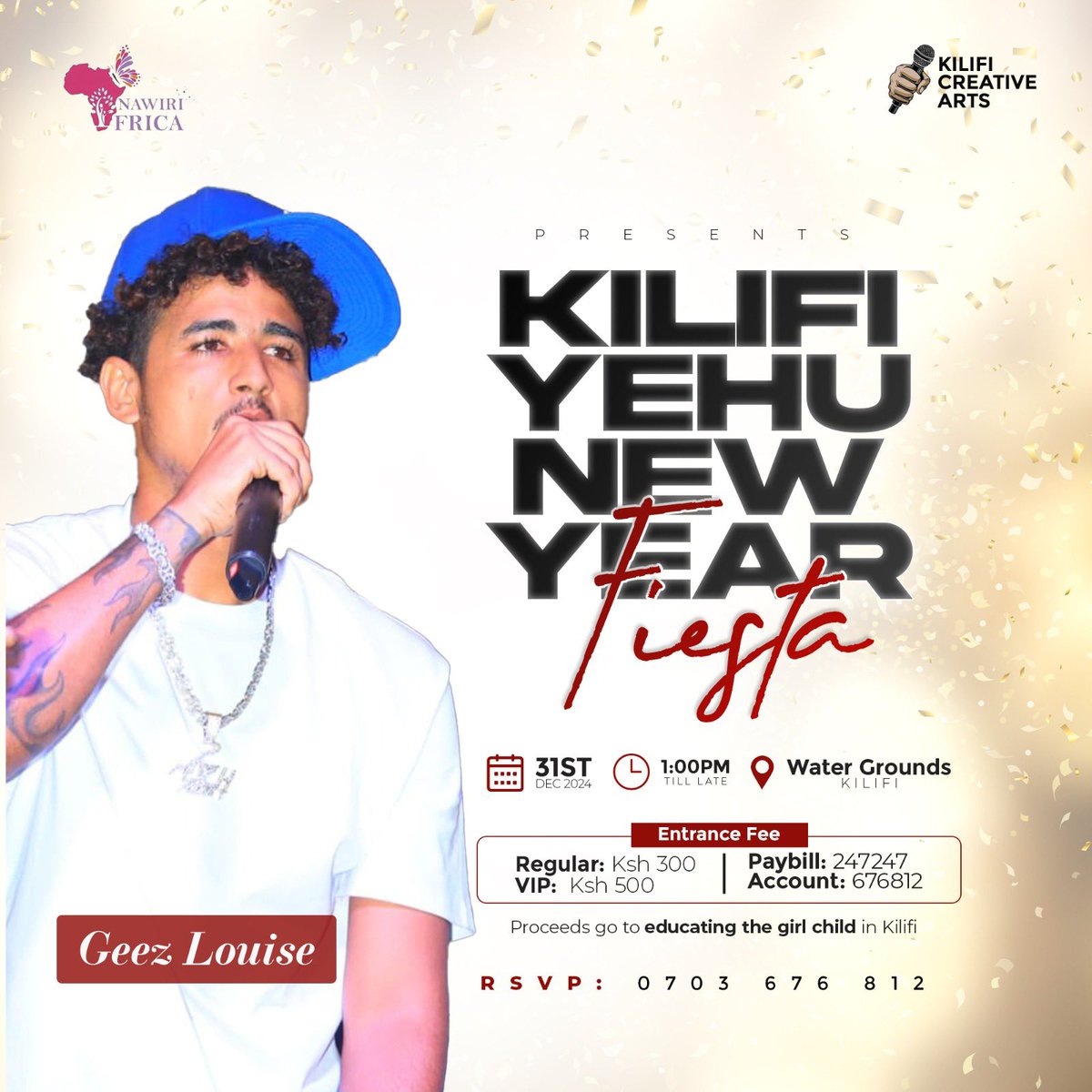 End the year on a high note with music for a purpose! Join us for an unforgettable end of year concert as we continue advocating for a GBV free society. All proceeds will go towards supporting the education of the girl child in Kilifi.