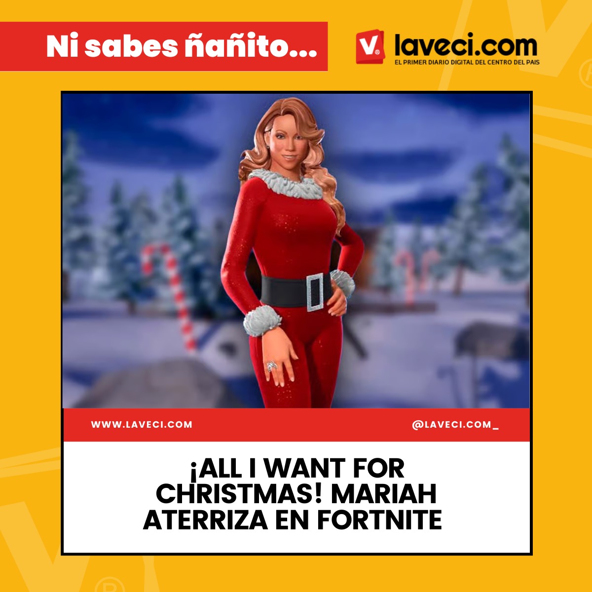 lavecicom's tweet image. ❄️ ¡La “Reina de la Navidad” llegó a Fortnite! 🎮 Explora los skins de Mariah Carey y celebra en grande esta temporada. 🎁👉s.mtrbio.com/cntpavwkul #Navidad #Fortnite2024 #LaVeci
Únete a nuestro grupo de WhatsApp  s.mtrbio.com/ffpacvvwcg