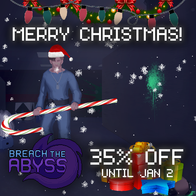 BreachTheAbyss's tweet photo. "I'm not getting anywhere giving presents endlessly here. 🎅🎄"

MERRY CHRISTMAS AND HAPPY HOLIDAYS! From the Breach the Abyss team at @digitalfirewood :)

(Psst, the game is 35% off right now as part of the Steam Winter Sale!!!) https://t.co/Drt8gFB71k