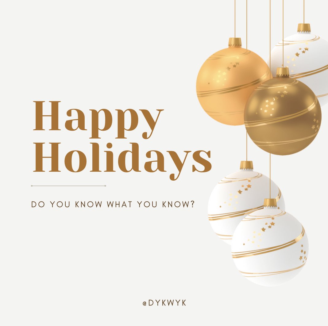 dykwyk's tweet photo. Happy Holidays! However you’re celebrating, we hope you have a wonderful day! ❤️🎄

- DYKWYK? https://t.co/8Vr3xZtyWy