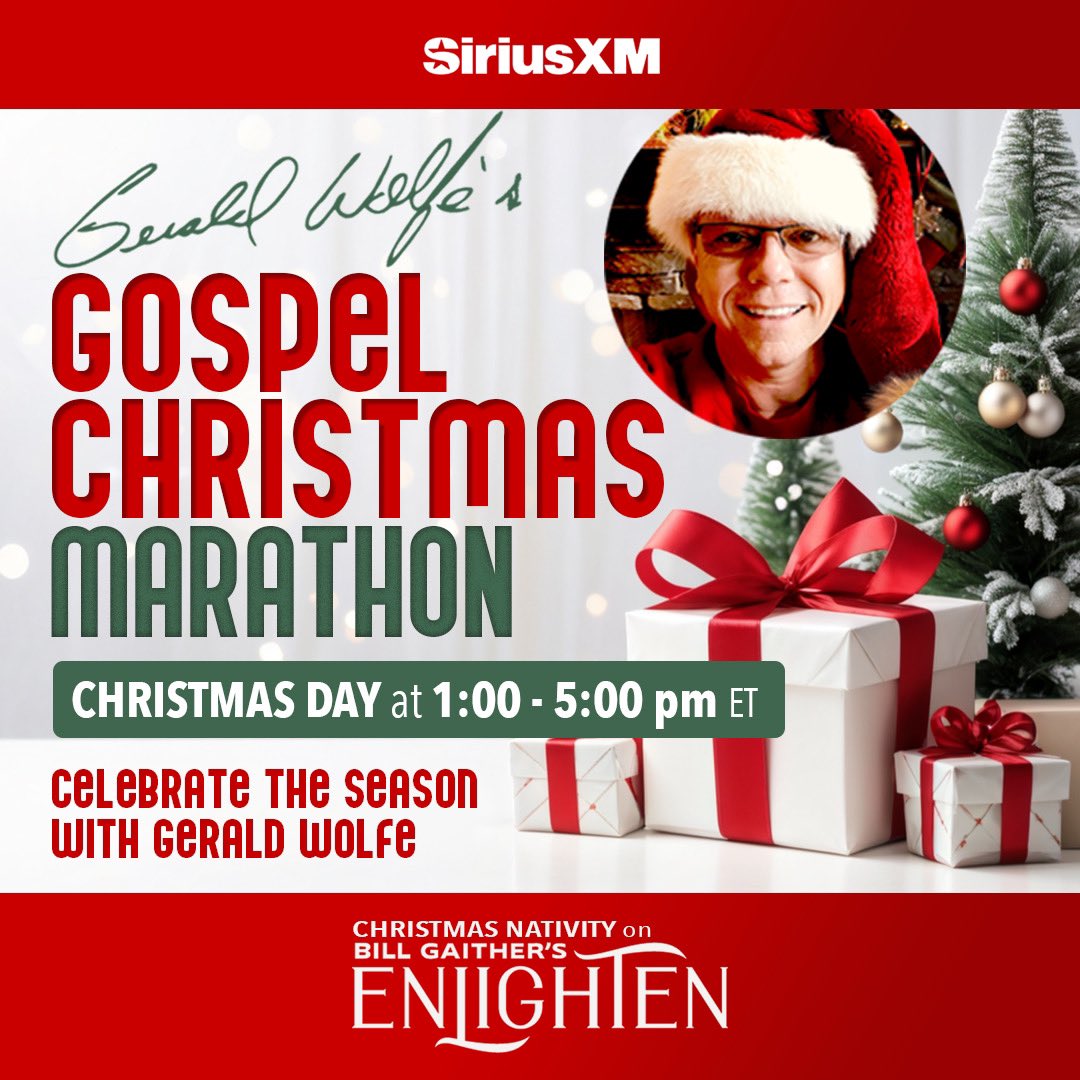 Playing NOW, on <a href="/SIRIUSXM/">SiriusXM</a> channel 150, and streaming on the Sirius/XM App on “Nativity on Bill Gaither’s Enlighten.”