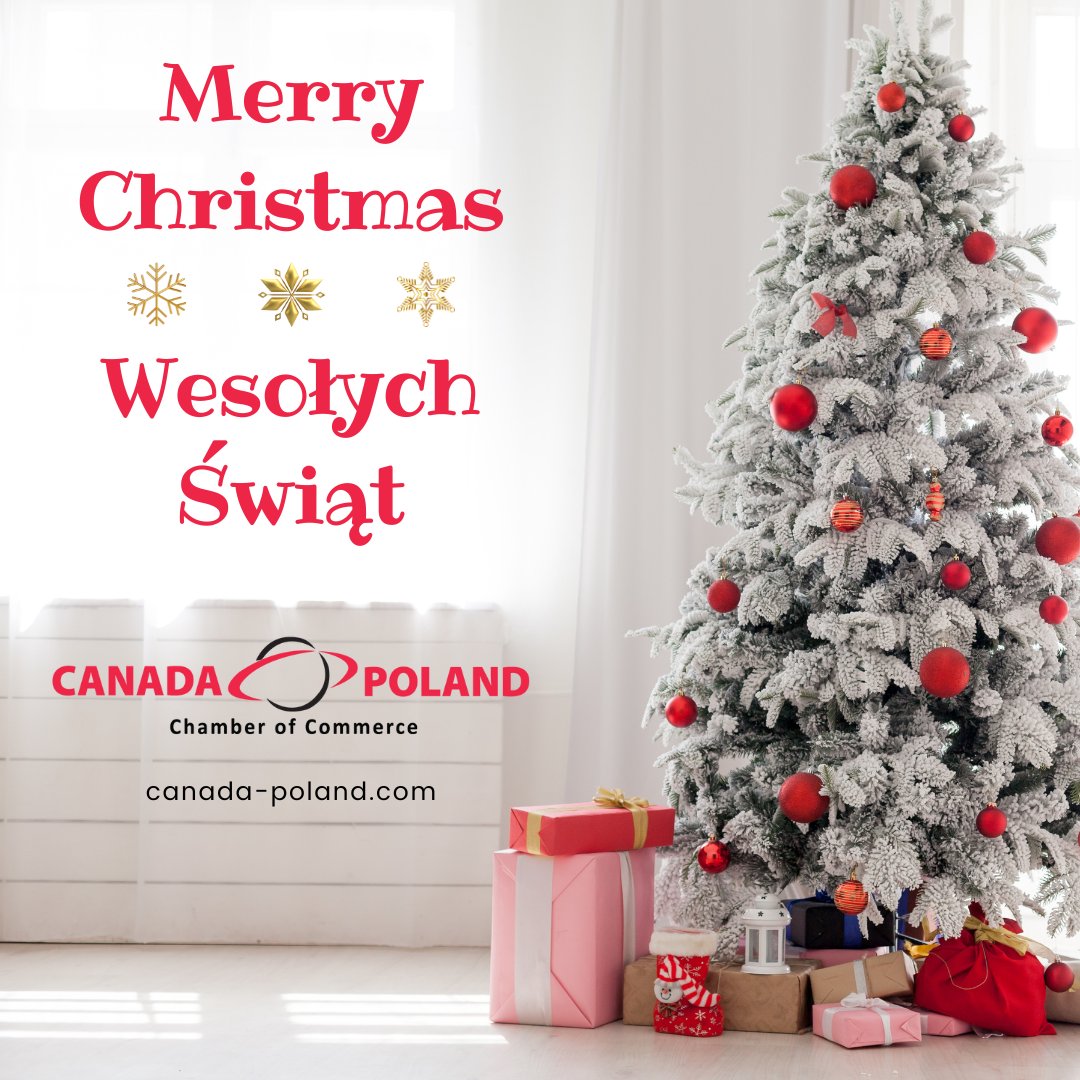 Merry Christmas from Canada-Poland Chamber of Commerce! Thank you for your partnership and support this year. Wishing you a joyful holiday season.